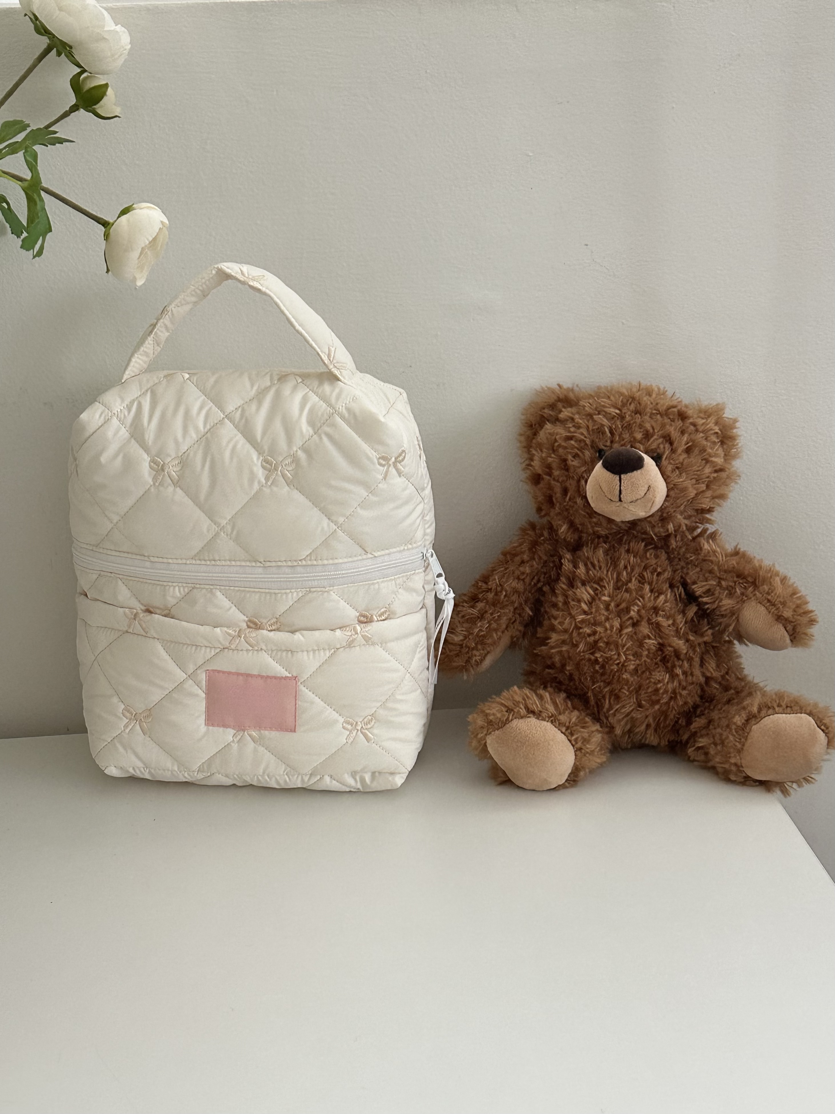 조에컴퍼니 코지 누빔 다이퍼백 방수 기저귀 파우치 젖병 문센 유모차 가방 토트백 출산선물