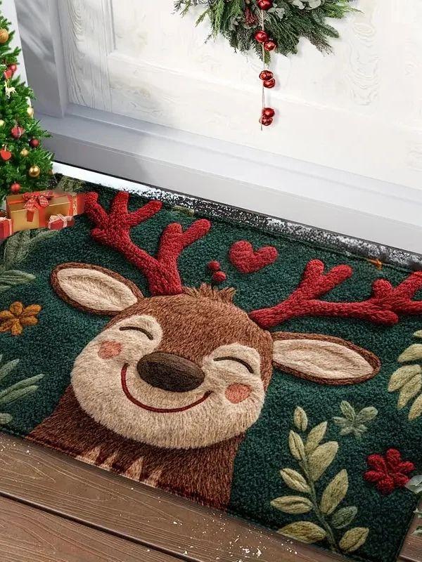 크마스 산타 도어매트 실내외 장식용 A 40cmx60cm - 상세 이미지 4