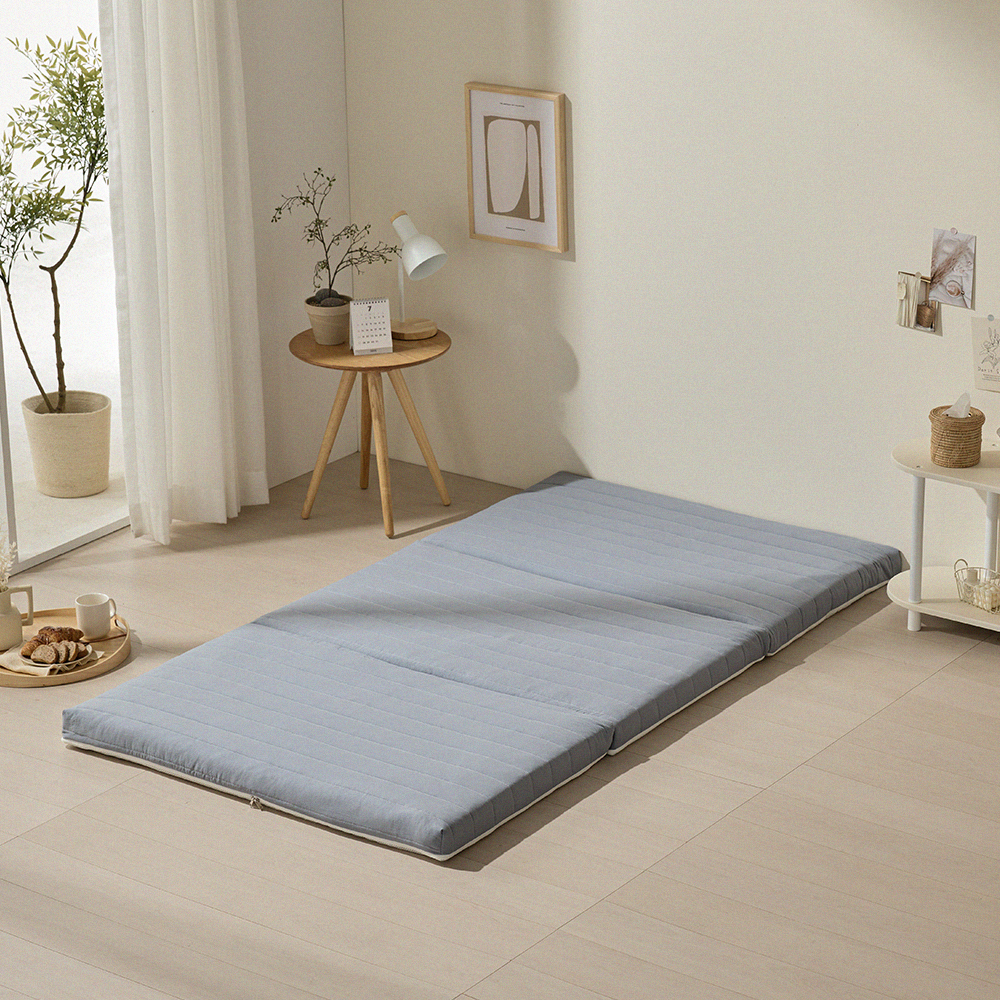 천연라텍스 매트리스 3단 접이식 매트리스 바닥 침대 라텍스 매트 매트릭스 5cm HS