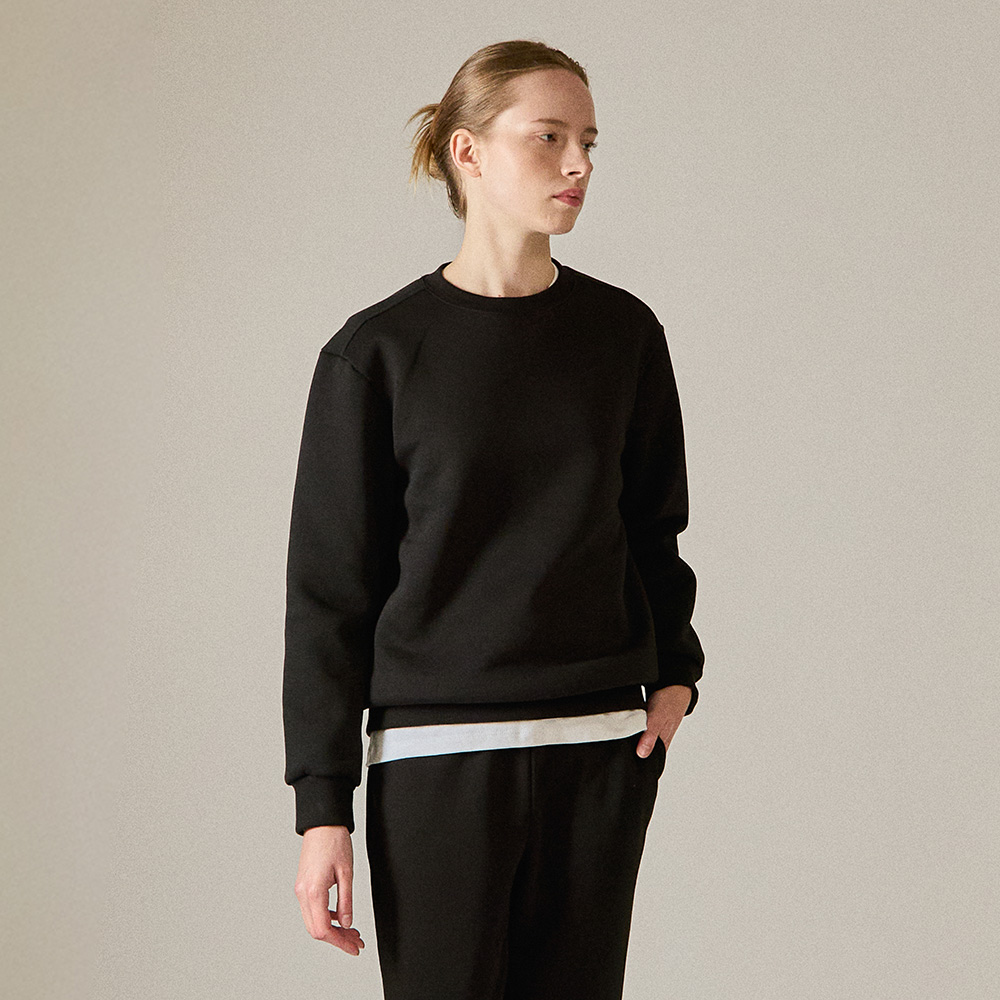 기모 레귤러핏 맨투맨 티셔츠