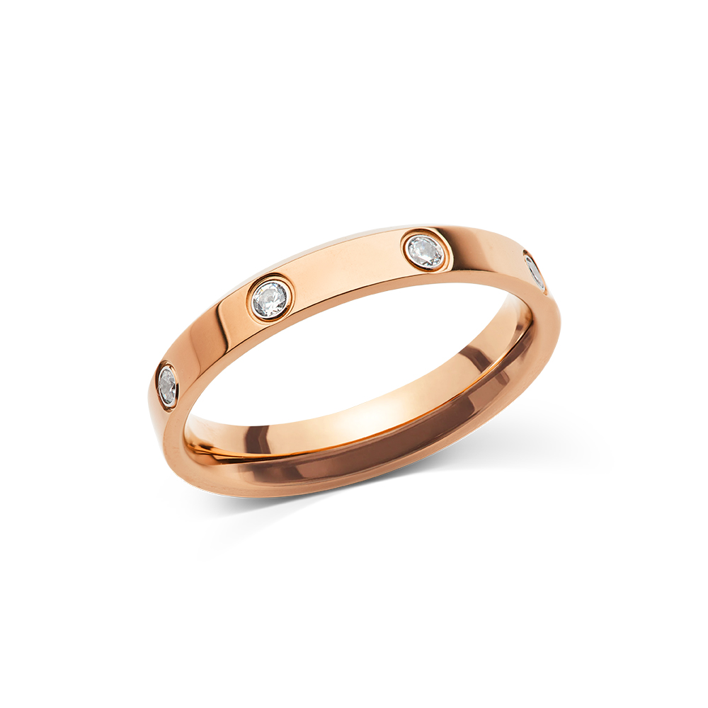 다니엘 웰링턴 CLASSIC LUMINE RING 4mm 큐빅 레이어드 여성 패션반지 - 상품 이미지