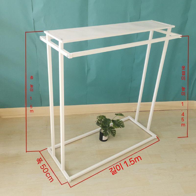 철제 양면 디피 더블행거 옷가게 행거 프리사이즈 의류매장 흰색 평행봉 1mx1.3m 업글 공식 표준 - 상세 이미지 3