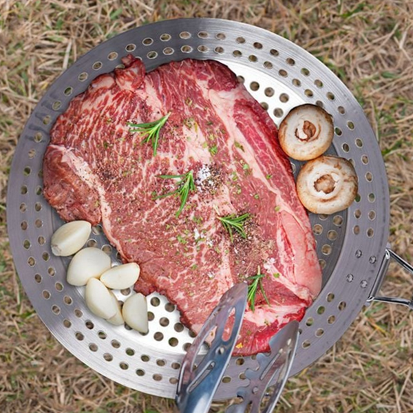 휴대용 캠핑용 그릴 직화 바베큐 그릴 스테인리스 석쇠 타공