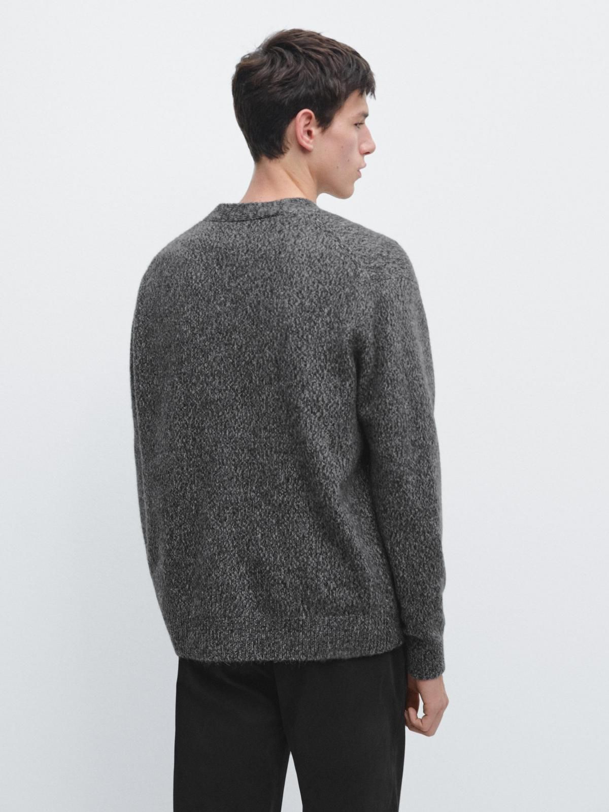 마시모두띠 프리미엄 울블렌드 브이넥 니트 카디건 1076/235 ANTHRACITE GREY - 상세 이미지 4