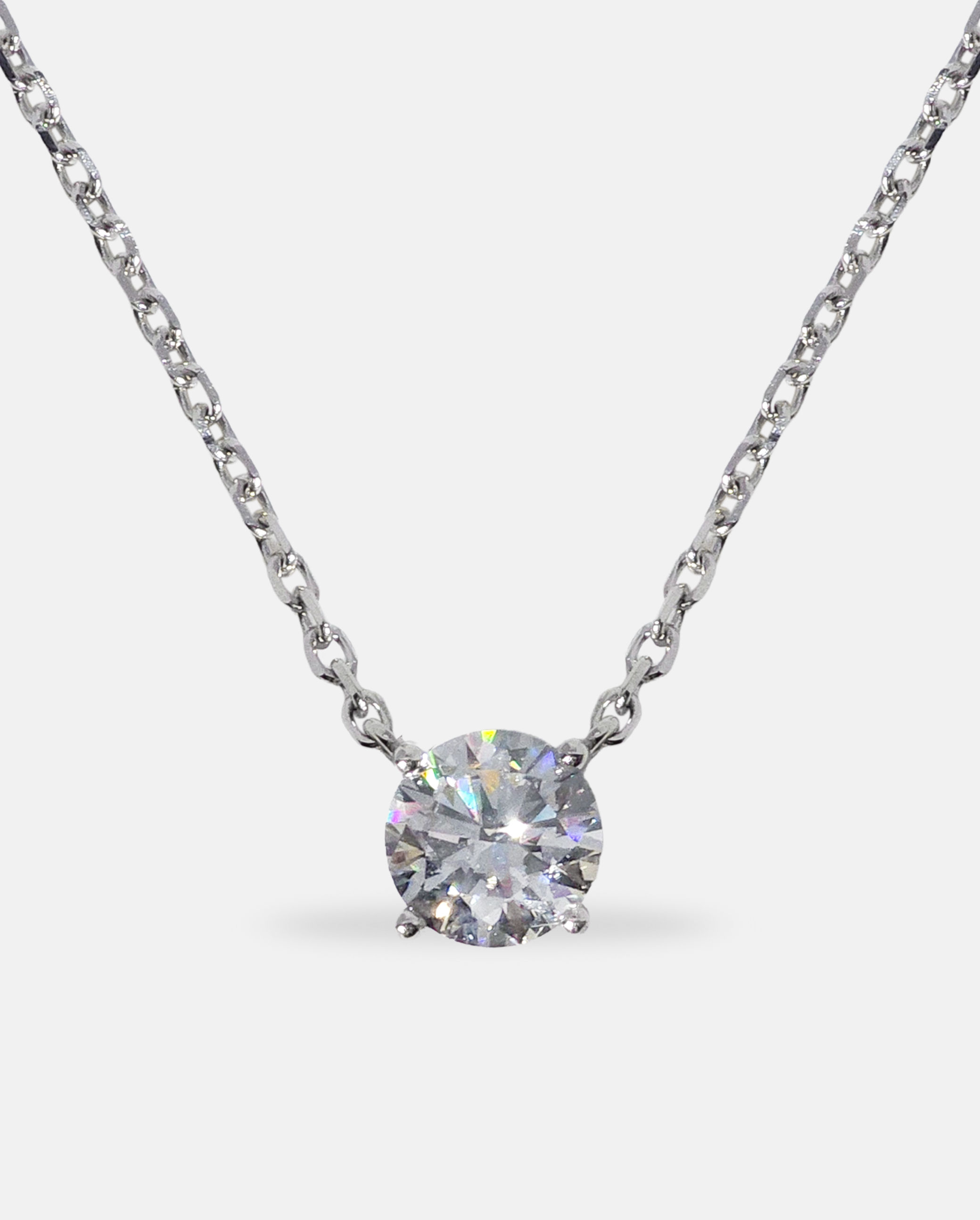1.5캐럿 랩다이아 목걸이 일체형 4프롱 IGI 랩다이아몬드 D컬러 14k 18k - 메인 이미지