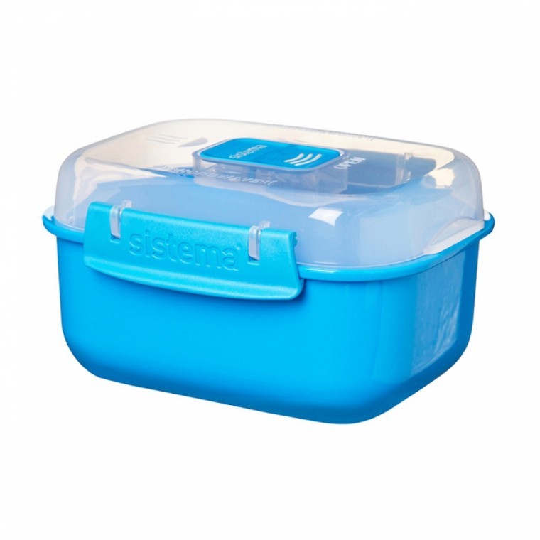시스테마 투고 전자레인지용기 직사각 525ml (블루) - 메인 이미지
