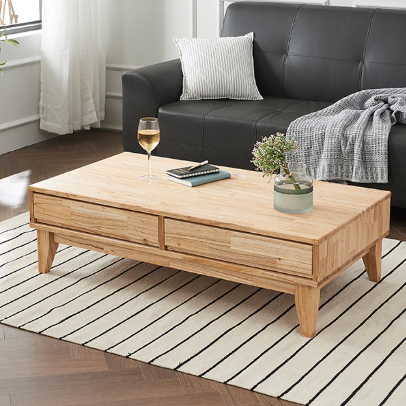 서랍형 거실용 탁자 엔틱 쇼파 테이블 소파 서랍테이블 낮은테이블 원목좌탁 티 수납