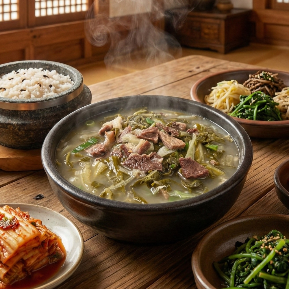 한우 우거지국 밀키트 간편식 국 요리 국물 음식 가정 집밥 캠핑 200g, 5개 - 상세 이미지 3