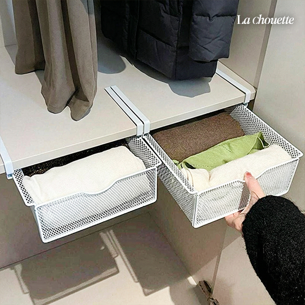라슈에뜨 공간활용 상부장 하부장 다용도 틈새 걸이식 수납 정리 바스켓 퓨어화이트 - 상세 이미지 4