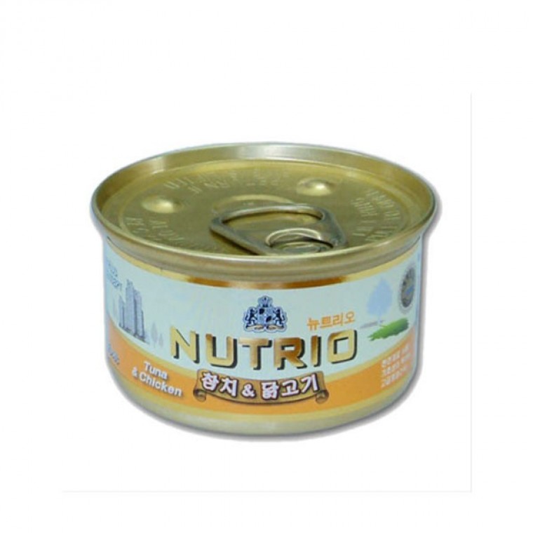 (ABM도매콜) 뉴트리오 고양이 캔 참치 닭고기 80g - 상품 이미지