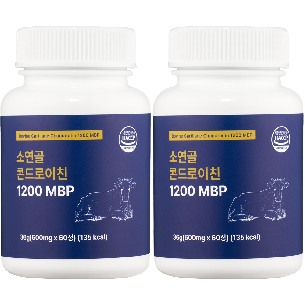 해담온 소연골 콘드로이친 1200 MBP 관절 영양재 60정, 2개 - 상품 이미지