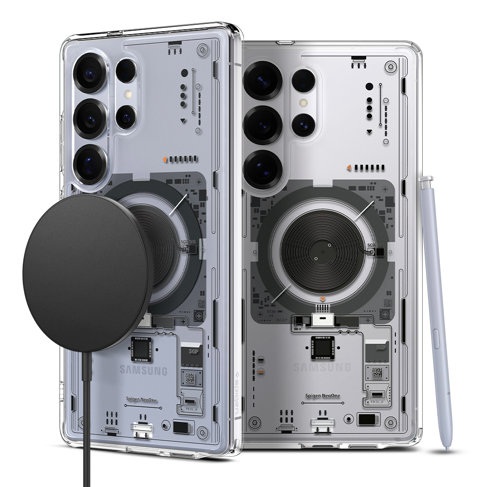 QI2 충전 케이스 슈피겐 갤럭시 맥세이프 케이스 울트라하이브리드맥핏 네오원 투명, 갤럭시S25 울트라