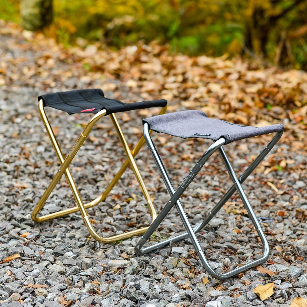 백팩킹용 초경량 폴딩 체어 등산의자 골드 7075 듀랄루민