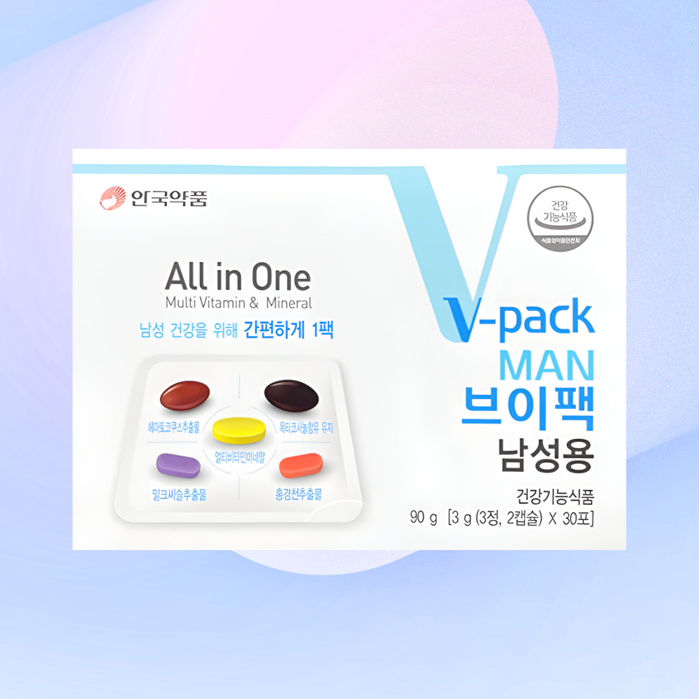 안국약품 브이팩 남성용 올인원 영양제 30포X2개 - 상세 이미지 5