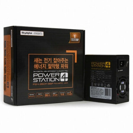 스카이디지탈 파워스테이션4 PS4-350M 86P ActivePFC V2.31 (M-ATX/350W)