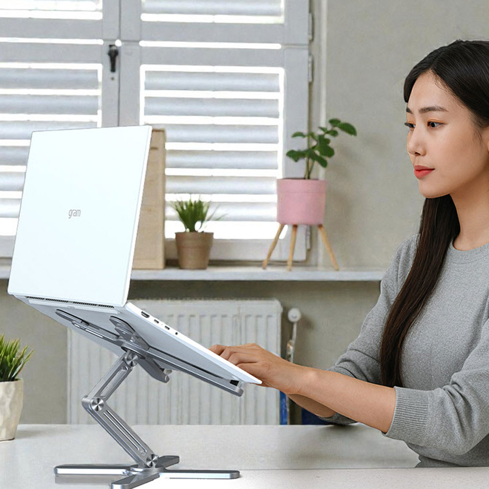 보이아 X STAND 휴대용 노트북 거치대 스탠드 접이식 360 회전 갤럭시탭 아이패드 - 상세 이미지 2