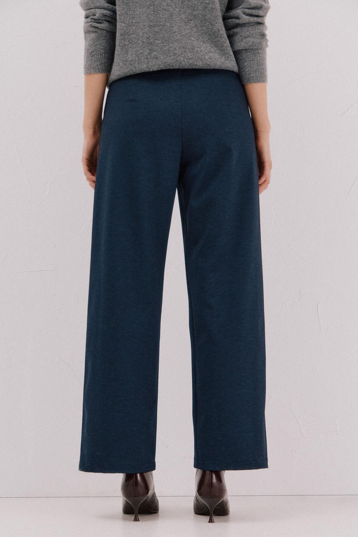꼬르떼피엘 테크니컬 와이드핏 니트 크롭 팬츠 8722339 ESTAMPADO AZUL - 상세 이미지 4