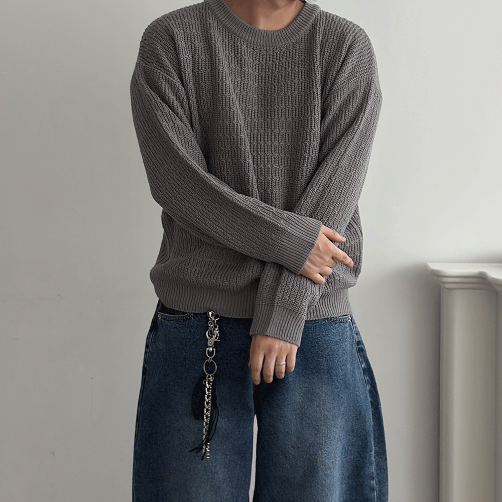 케이블니트 남자긴팔티 남자겨울니트 - 상세 이미지 5