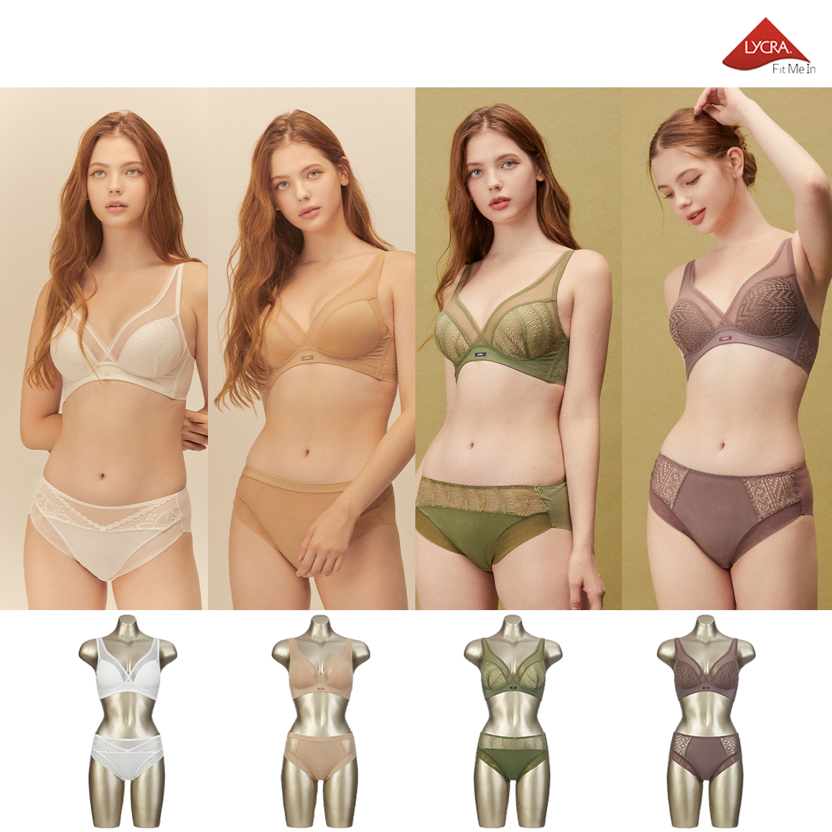 라이크라 노와이어 심리스 브라팬티 여성속옷세트 - 상세 이미지 2