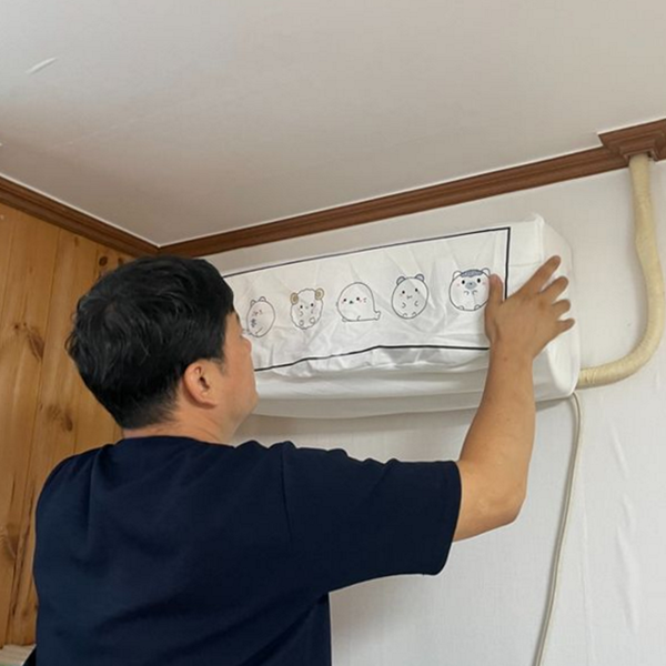 먼지 벽걸이 에어컨 커버 심플 벽걸이 에어컨 덮개 실내 계절 - 상품 이미지