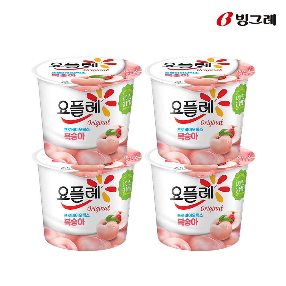 빙그레 요플레 오리지널 홈 딸기 180g 4개입 요거트 - 상세 이미지 3