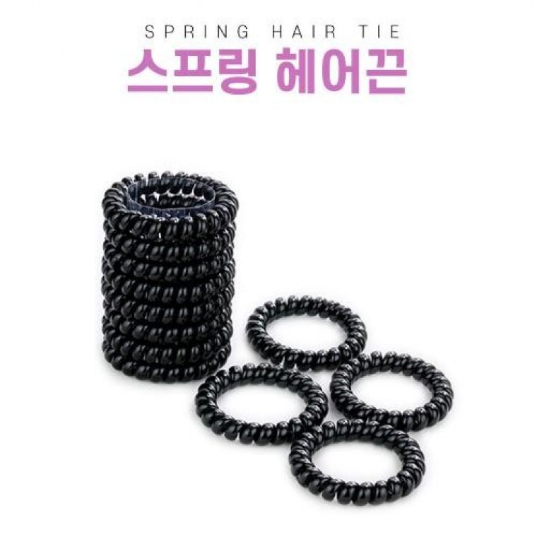 자국없는 스프링 전화선 헤어끈 머리끈 25p 1통세트 - 상품 이미지
