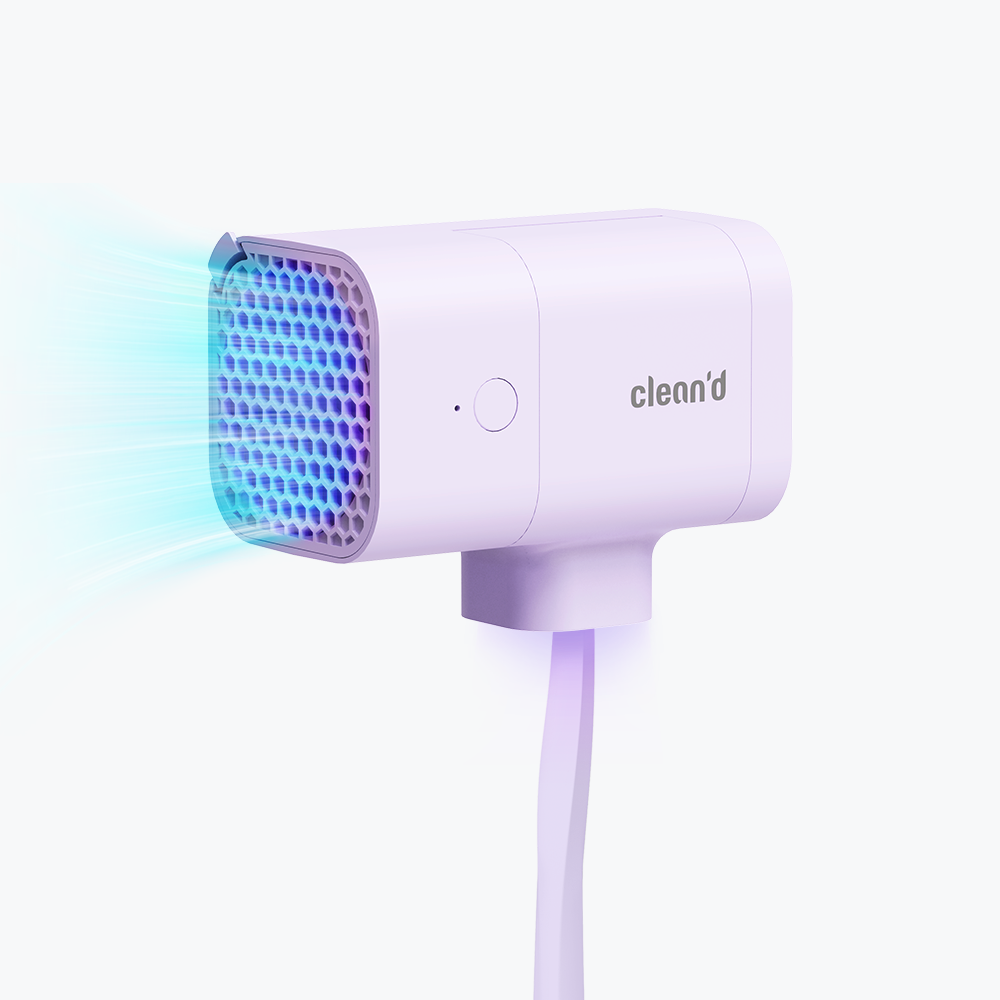 클린디 휴대용 무선 칫솔살균기 윈디 퍼플