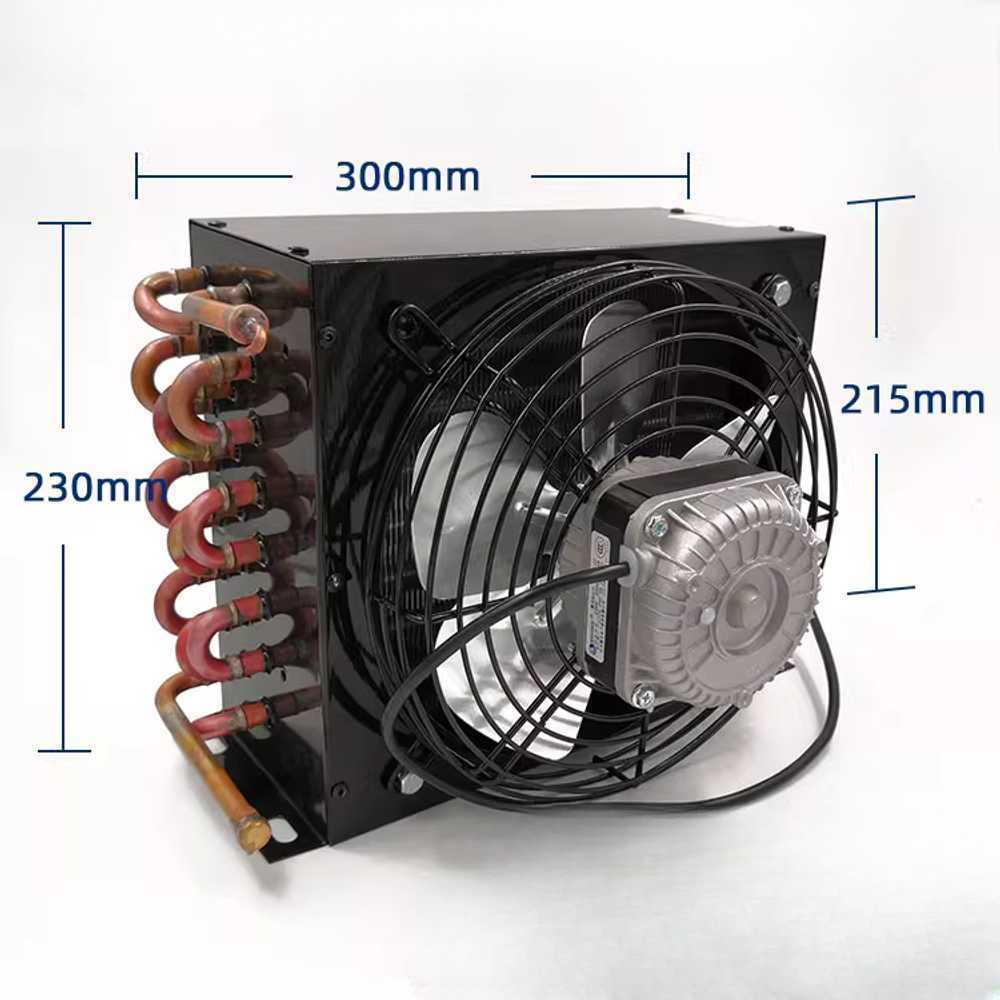 열교환식 물콘 냉각기 농막 보일러 응결기 장비 냉방 1/2마력+56W+250mm 잎 - 상세 이미지 3