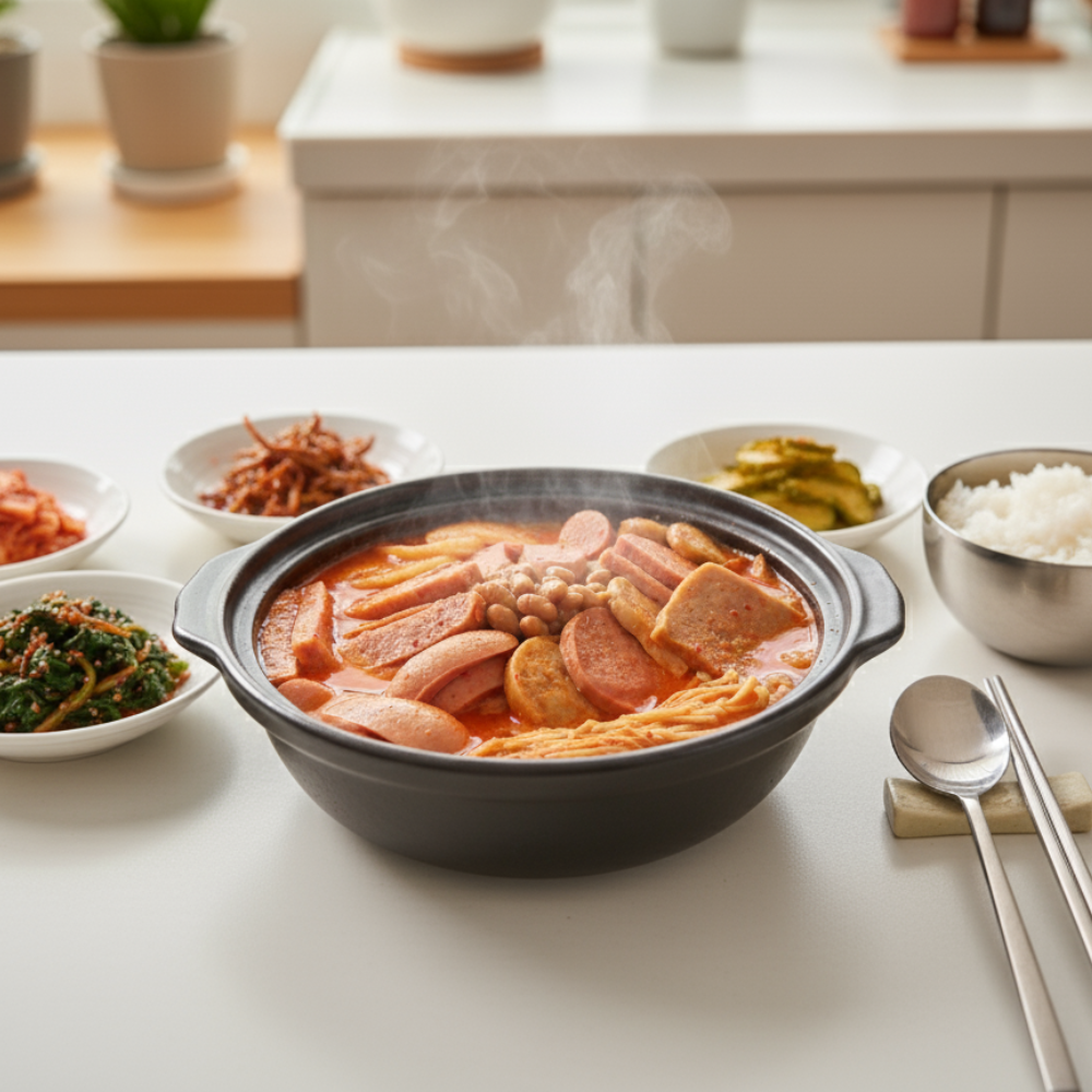 부대찌개 밀키트 간편식 캠핑 요리 국물 음식 가정 집밥 350g, 1개 - 상세 이미지 4