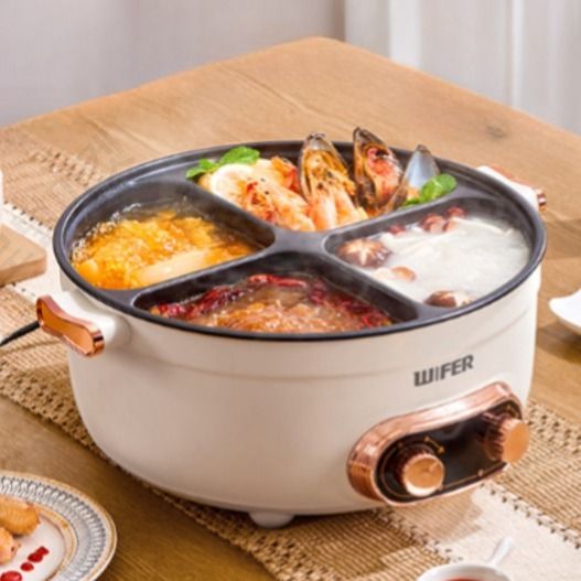 샤브샤브기계 전기 전골냄비 분할 대용량 곰솥 훠거 - 상세 이미지 2