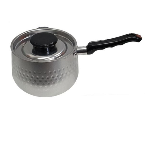 12cm 알루미늄 밀크 팬 뚜껑 함마톤 밀크 팬 라면 냄비 - 상품 이미지