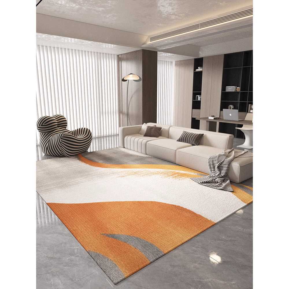 와이드 거실 매트 대형 러그 패밀리룸 인테리어 커피 A형 180x200cm - 상품 이미지