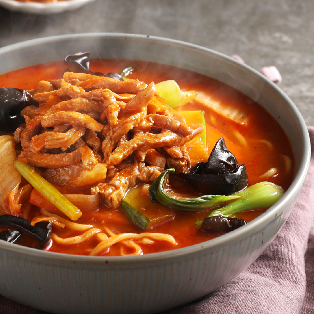 홍야 직화 고기짬뽕 2인분 1260g 면2 소스2 이미지 2