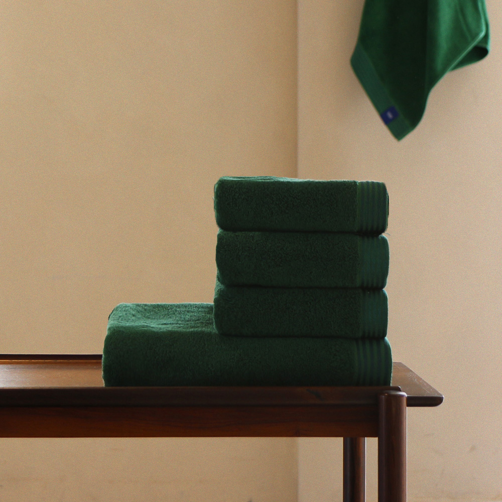 [럭키딜]코튼클라우드 먼지없는 수피마 호텔 수건 고중량 테누아 타월 200g, 모스그린, 5장