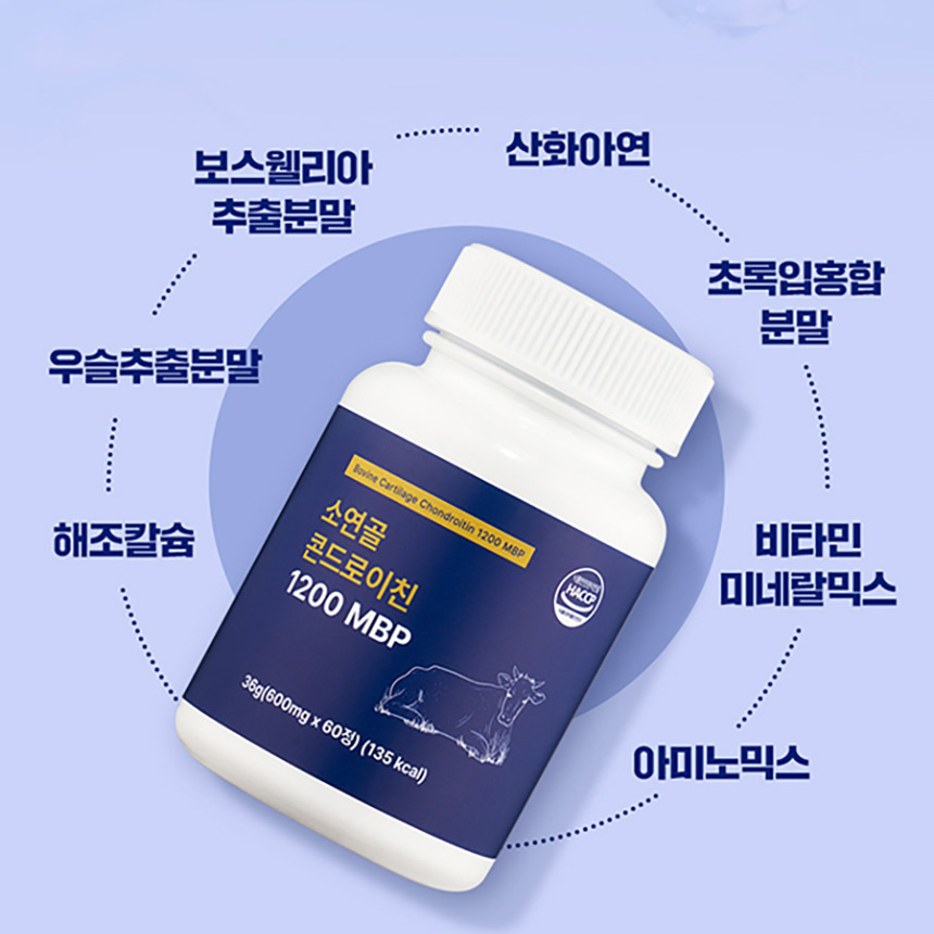 해담온 소연골 콘드로이친 1200 MBP 관절 영양재 60정, 2개 - 상세 이미지 4