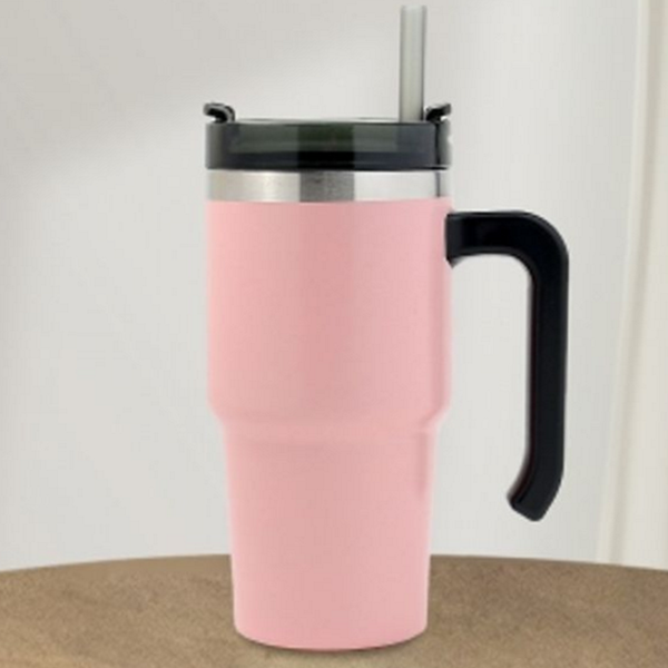 데일리 보온 보냉 텀블러 드라이브 빨대 텀블러 스테인리스 600ml 차량용 - 메인 이미지