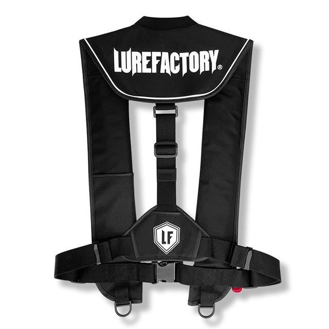 루어팩토리 자동팽창식 구명복 블랙 LFV-15 낚시 바다 선상 구명조끼 이미지 6