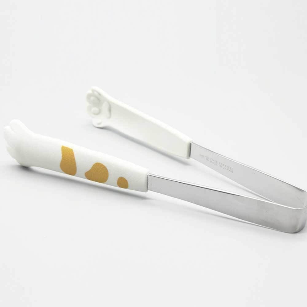 고양이 주방 집게 화이트 18cm 얼음 치킨 반찬 소형 발 - 메인 이미지