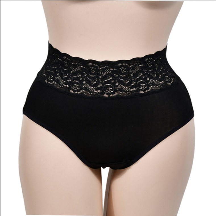 우아한 꿀땡 복부 레이스 청량한 인견 여성 맥시팬티 복부레이스 인견여성 - 상품 이미지