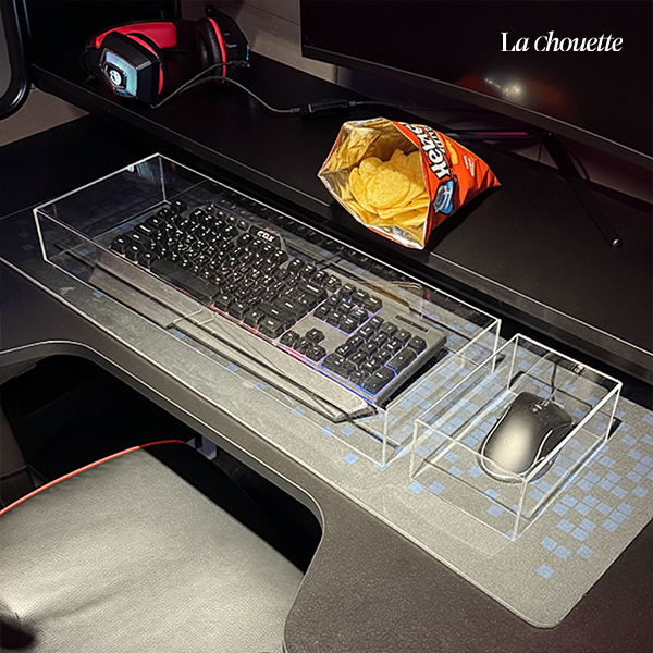 라슈에뜨 키보드 커버 투명 아크릴 방수 보호 튼튼한 마우스 키보드 덮개 먼지 보호 케이스