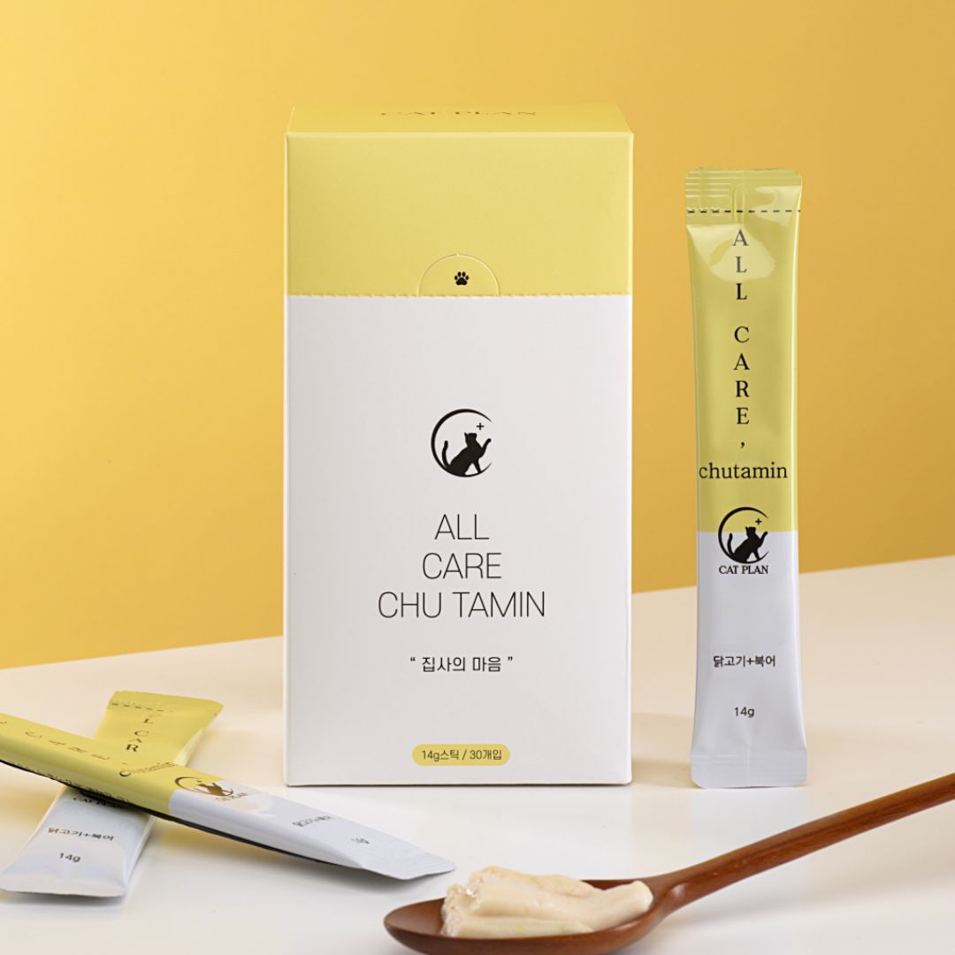 캣플랜 올케어 츄타민 고양이간식 짜먹는 대용량 액상형 스틱 영양제 제품 이미지