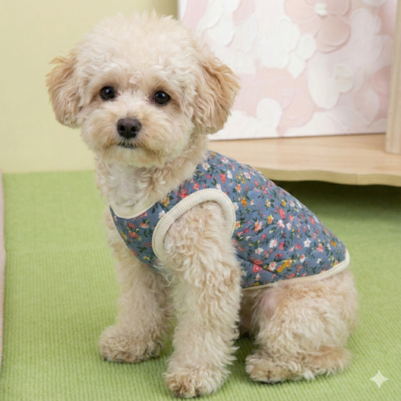 겨울 강아지 김장 조끼 강아지 실내 조끼 뽀글이 말티푸 옷