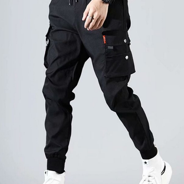 빅사이즈 남성 조거 팬츠 스트랩 남자 카고 조거 삼계절 밴딩 - 상품 이미지