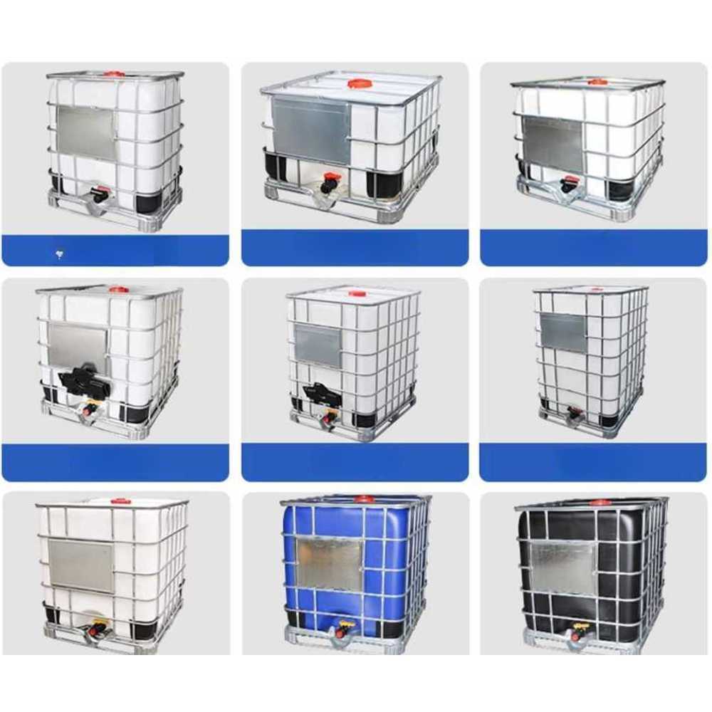 대용량 IBC 탱크 액체 보관 산업용 이동식 컨테이너 1000L 화이트 - 상세 이미지 3