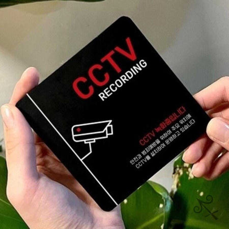 캔캔토토 CCTV RECORDING3 부착형 소형안내판 13x13cm 씨씨티비 가게