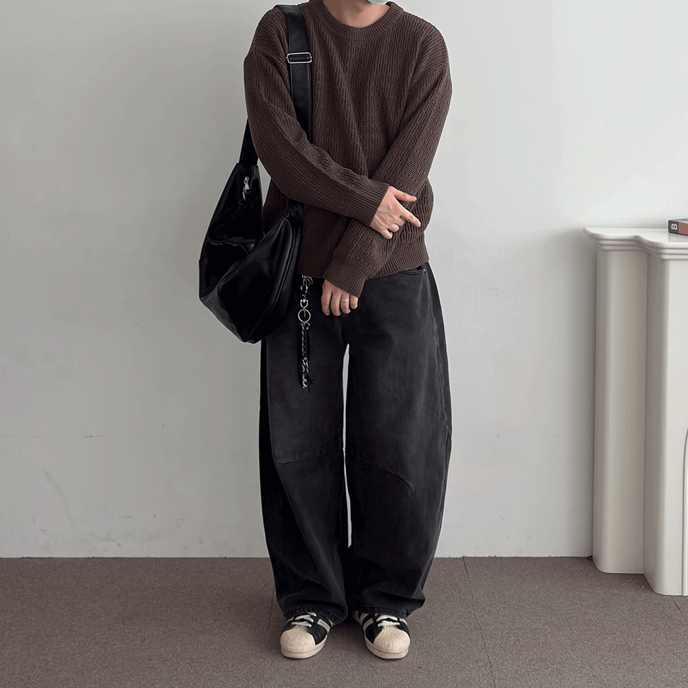 케이블니트 남자긴팔티 남자겨울니트 - 상세 이미지 4