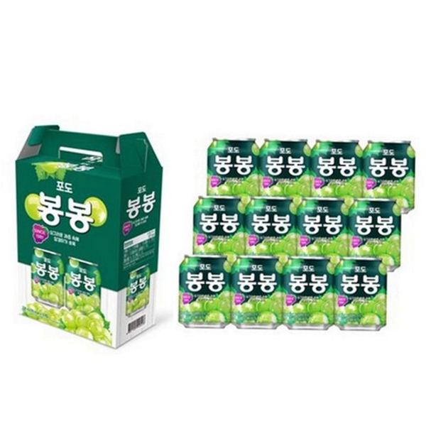 싱그러운 봉봉 음료수 달콤한 과일 음료수 238ml 12캔 주스 세트 - 상품 이미지