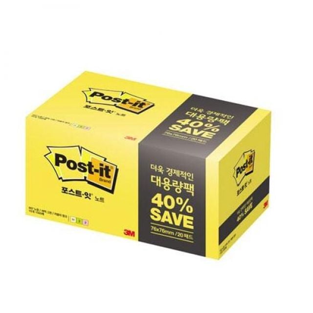 3M 포스트잇 노트 657 15A 대용량팩 102X76mm - 상품 이미지