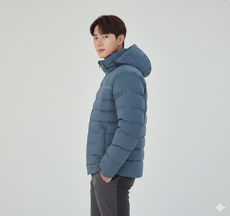 밀레 아웃도어 남성 겨울 고 신축성 중량 구스다운 패딩점퍼 - 상세 이미지 3