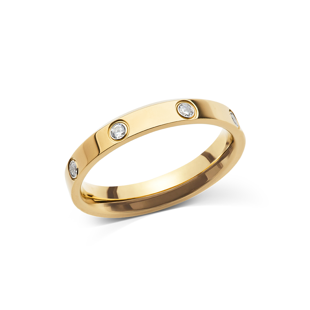 다니엘 웰링턴 CLASSIC LUMINE RING 4mm 큐빅 레이어드 여성 패션반지 - 상세 이미지 3
